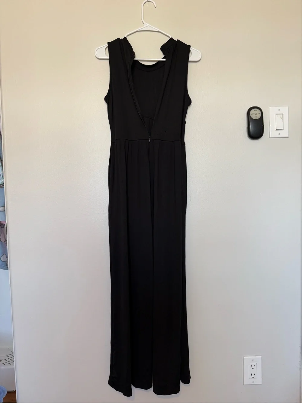 Cider Black Sleeveless Wide-Leg Jumpsuit